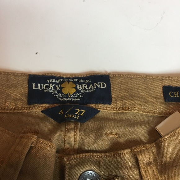 Lucky Brand | Gold Bronze Metallic Jeans - Picture 6 of 8